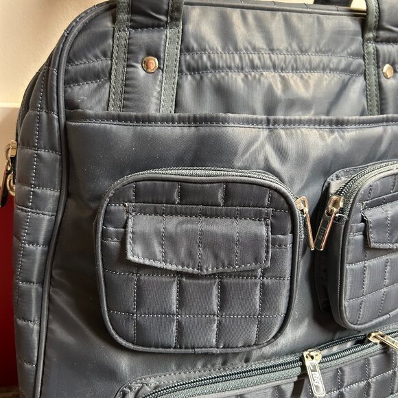 Lug Quilted Tote Bag in Dark Green - Picture 11 of 12